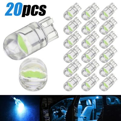 20Pcs Universal T10 COB LED Car Light Bulbs 12V Car Reading Lamp License Plate Signal Lamp Bulbs Car Interior Lights Accessories
