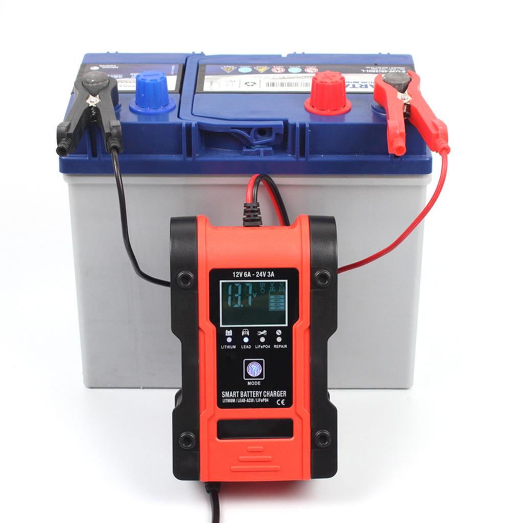 Car Battery Charger, 12V 7A   acid Batteries Charger, LCD Display Smart Battery Maintainer 7 Stages Trickle Chargers