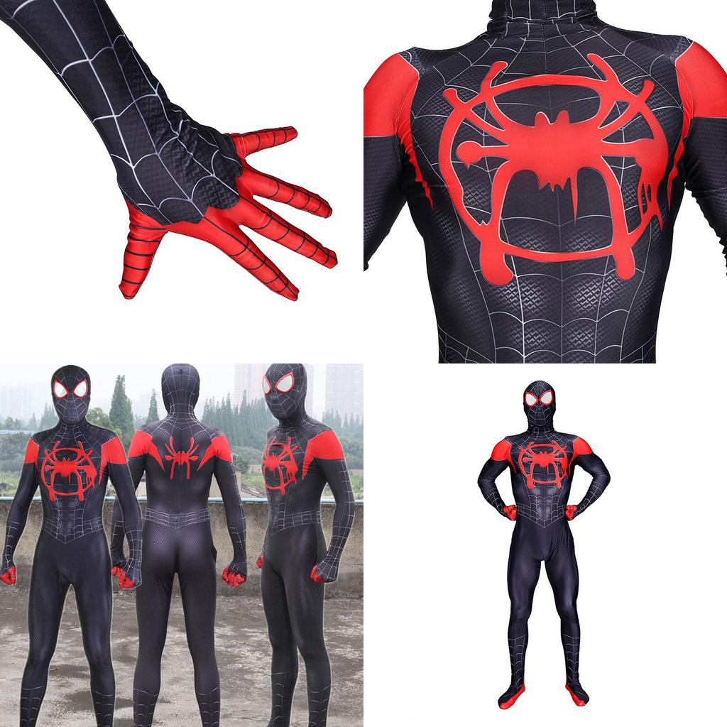 Spider Into The Spider-verse Lycra Spandex Kids Adult Costume With Exquisite Detail