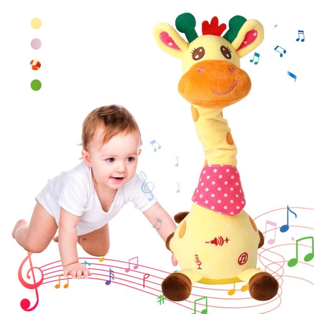 Adjustable Volume Dancing Talking Giraffe Toy with 10 Songs Swaying Dancing Giraffe  1-3 Years Old