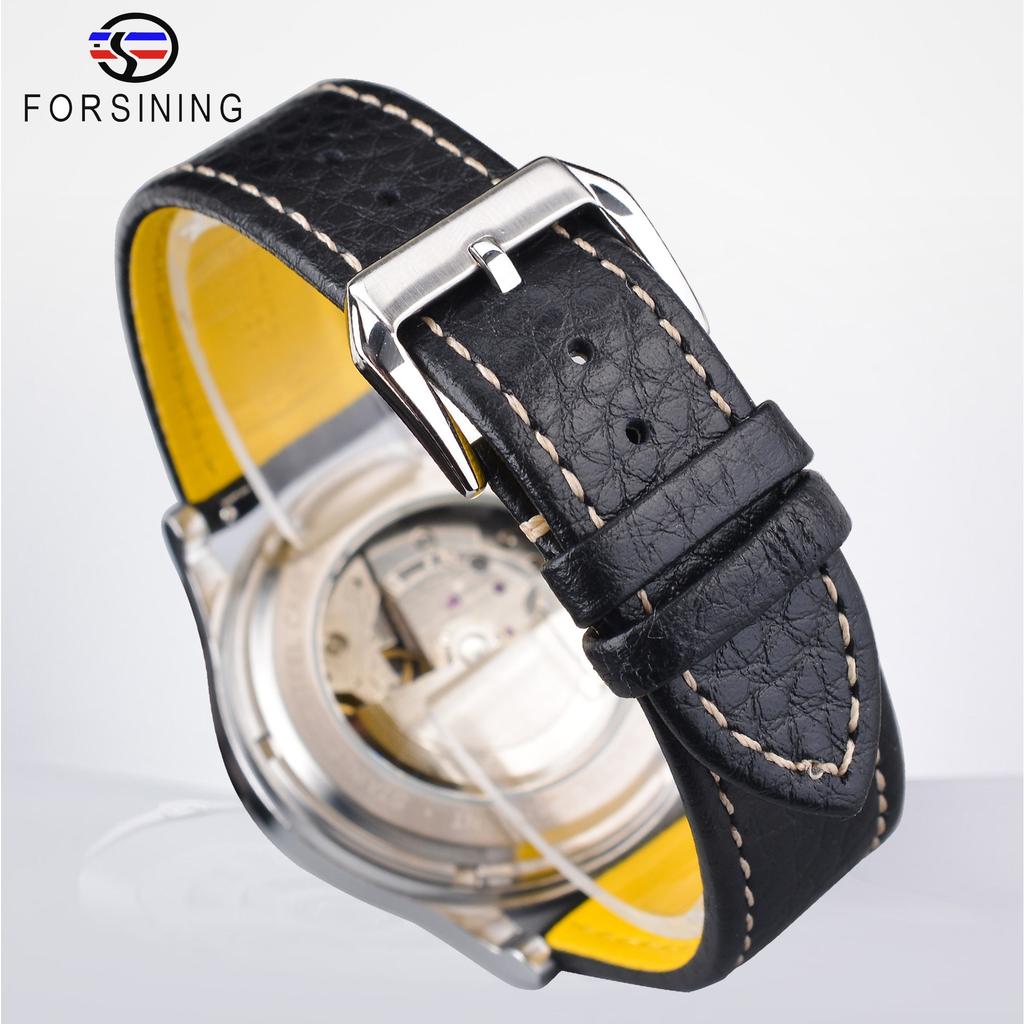 Forsining Men's Fashion Leisure Shanghai Movement Automatic Manipulator GMT1247-9-A
