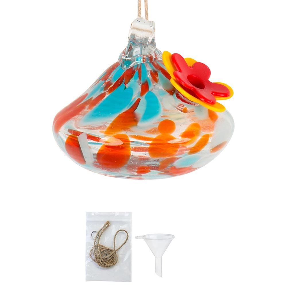 Droplet Shaped Bird Feeder Glass Ball Water Container Easy To Clean Hummingbird Feeder For Window