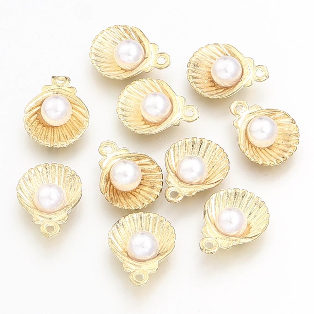 10pcs/lot Alloy Enamel Pendant Colorful Scallop Starfish Shell Shape Charms For DIY Fashion Earring Necklace Jewelry Accessories