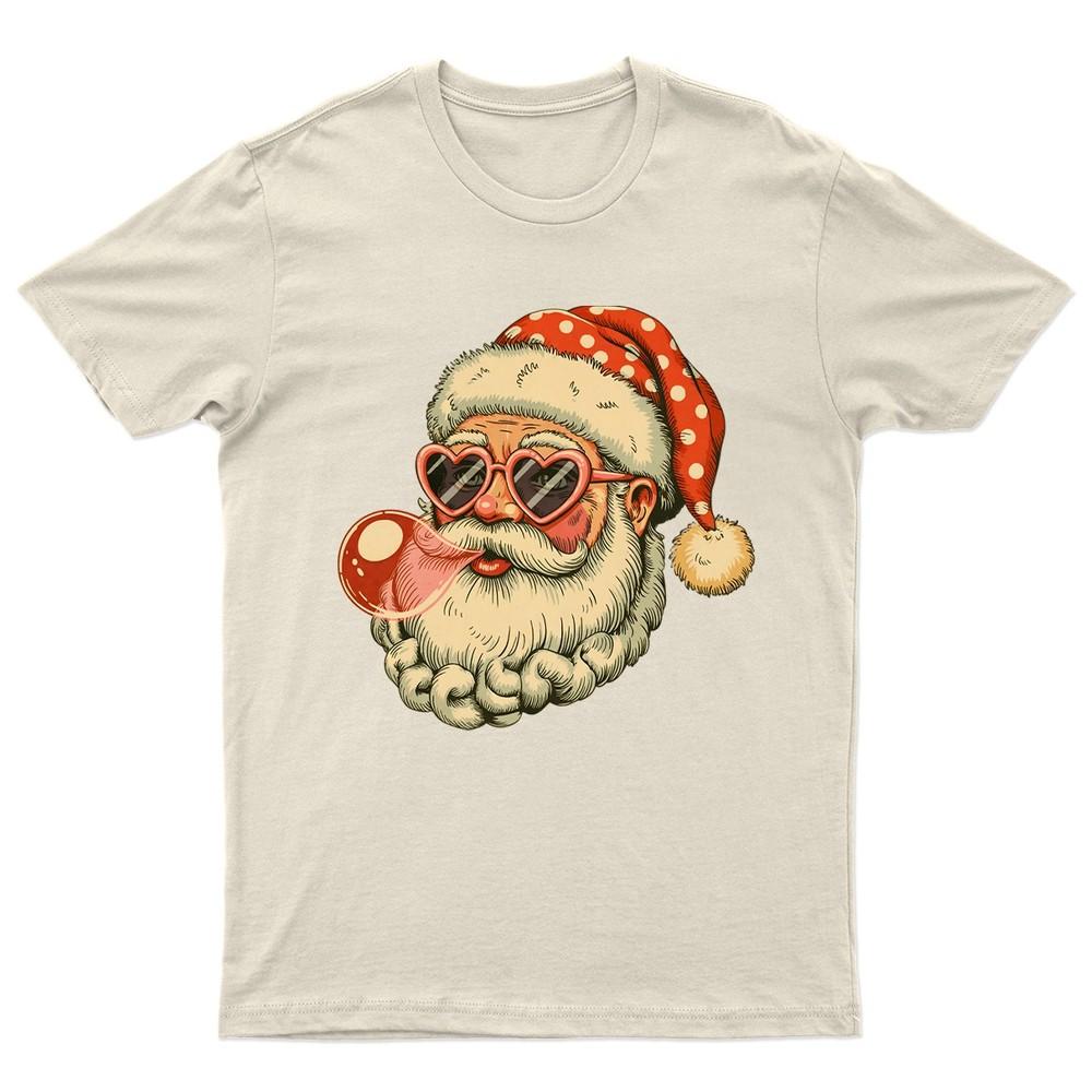 Cool Santa Claus Heart TShirt Unisex Gift Retro Seasonal Funny Xmas Unisexs a