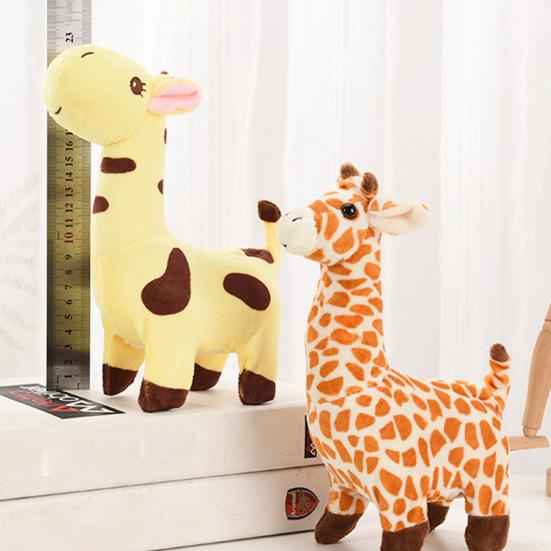 Laufende Giraffe Elektrisches Plüschtier mit Musikgeräuschen Bewegungen Batteriebetrieben Weiches Cartoon-Tier Interaktives Spielzeug Kinder Geburtstagsgeschenk