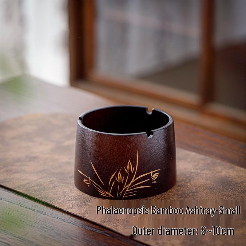 Luxury Wooden Walnut Ashtray with Storage - Ideal for Living Room & Hotel