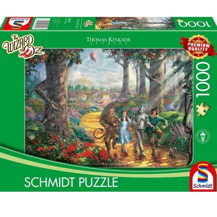 Puzzle 1000 pièces - thomas kinkade : le magicien d'oz : suivez la route des briques jaunes