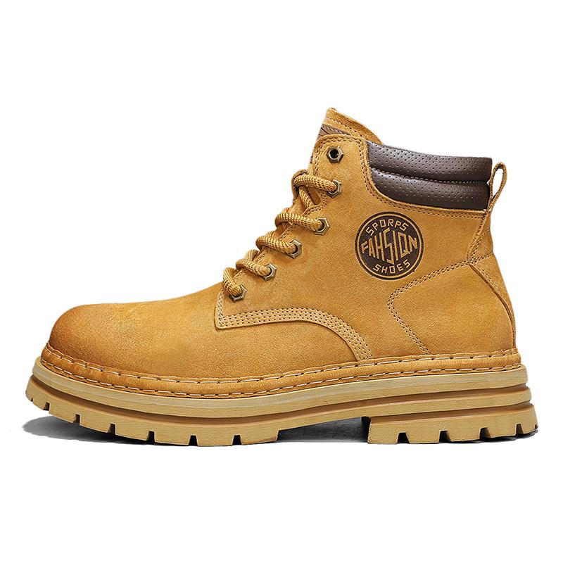 Fashion Men's Boots 2025 The Latest Leisure Comfortable Spring Summer Autumn Winter Leather Rhubarb Tough Man Wind Help Men's Shoes