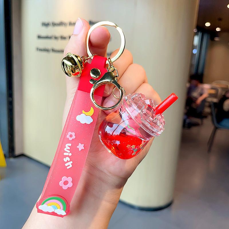 Unique Floating Sand Acryl Keychain Cute Astronaut Design For Gifts And Souvenirs