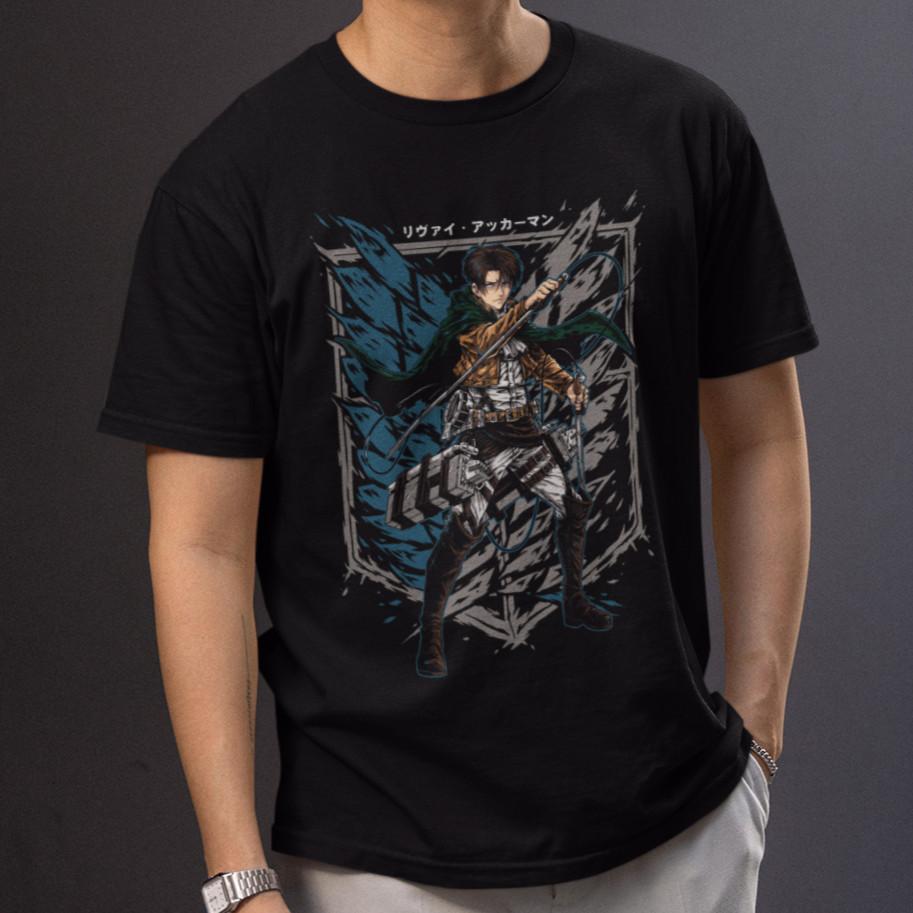 Attack on Titan Levi Ackerman Anime TShirt Unisex Graphic Tee Manga AOT