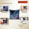 2D Cosmic Clouds And Starry Night Pillow Covers Pattern Cushion Cover Suitable For Sofa Bedroom Car Pillow Cover