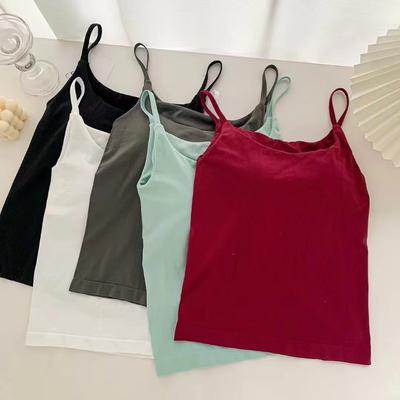 Débardeur Camisole Rembourré Doux Sans Coutures