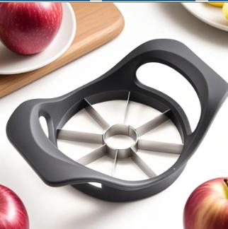 Multi-purpose Apple Corer & Slicer, Food-Grade Stainless Steel Cutter, Durable Fruit Tool for Kitchen чёрный