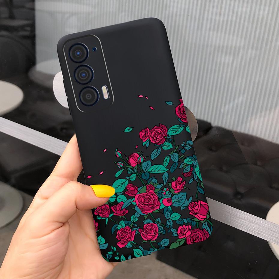 Silicon Case For Motorola Edge (2021) / Edge 5G UW (2021) Fashion Sunflower Daisy Pattern Soft Phone Cases For Edge 2021 XT2141