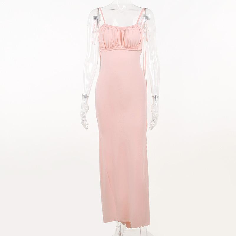 Dámské letní špagetový pásek sexy maxi elegantní narozeninové šaty vestido klub vestido