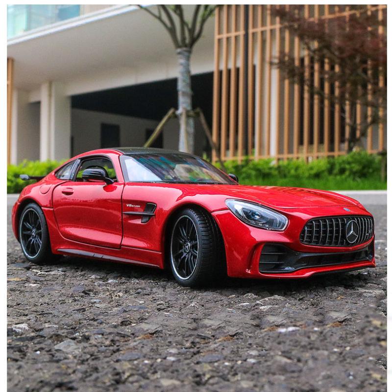Welly 1/24 Mercedes Benz AMG GT R Alloy Sports Car Model Diecast Metal Racing Car Vehicles Model Simulation Collection Kids Gift