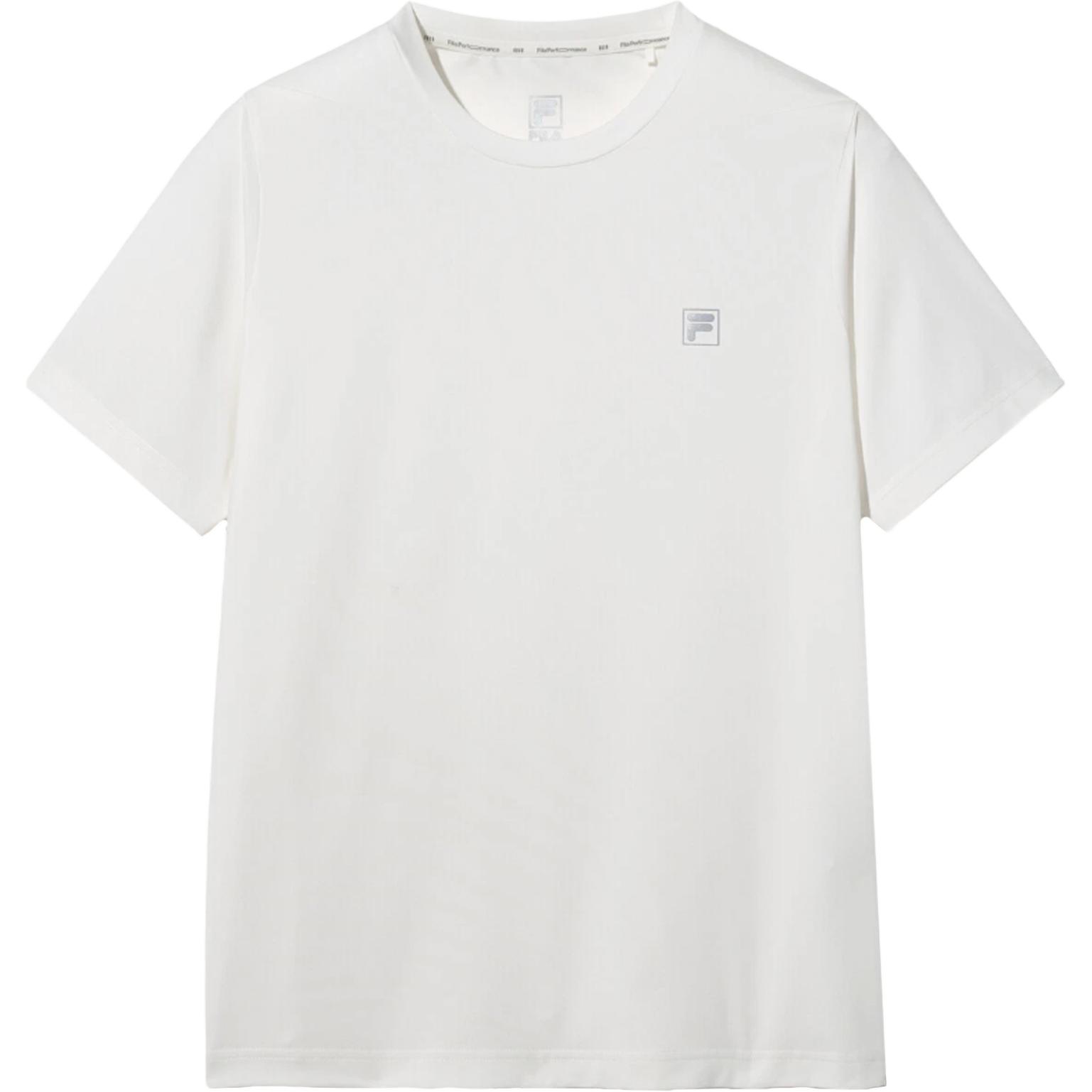 FILA T Shirts Unisex White Crew Neck FS2RSH2201UOWH W85