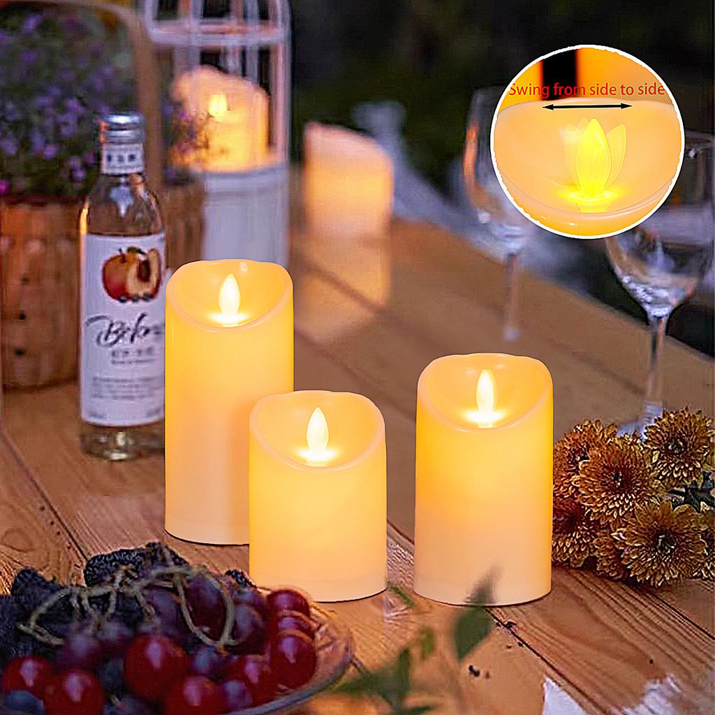 Flameless Votive სანთლები ბატარეით მომუშავე LED ჩაის ნათურები ელექტრო ყალბი სანთელი მოძრავი ფითილით საქორწინო წვეულების დეკორი სანთლები სანთლები