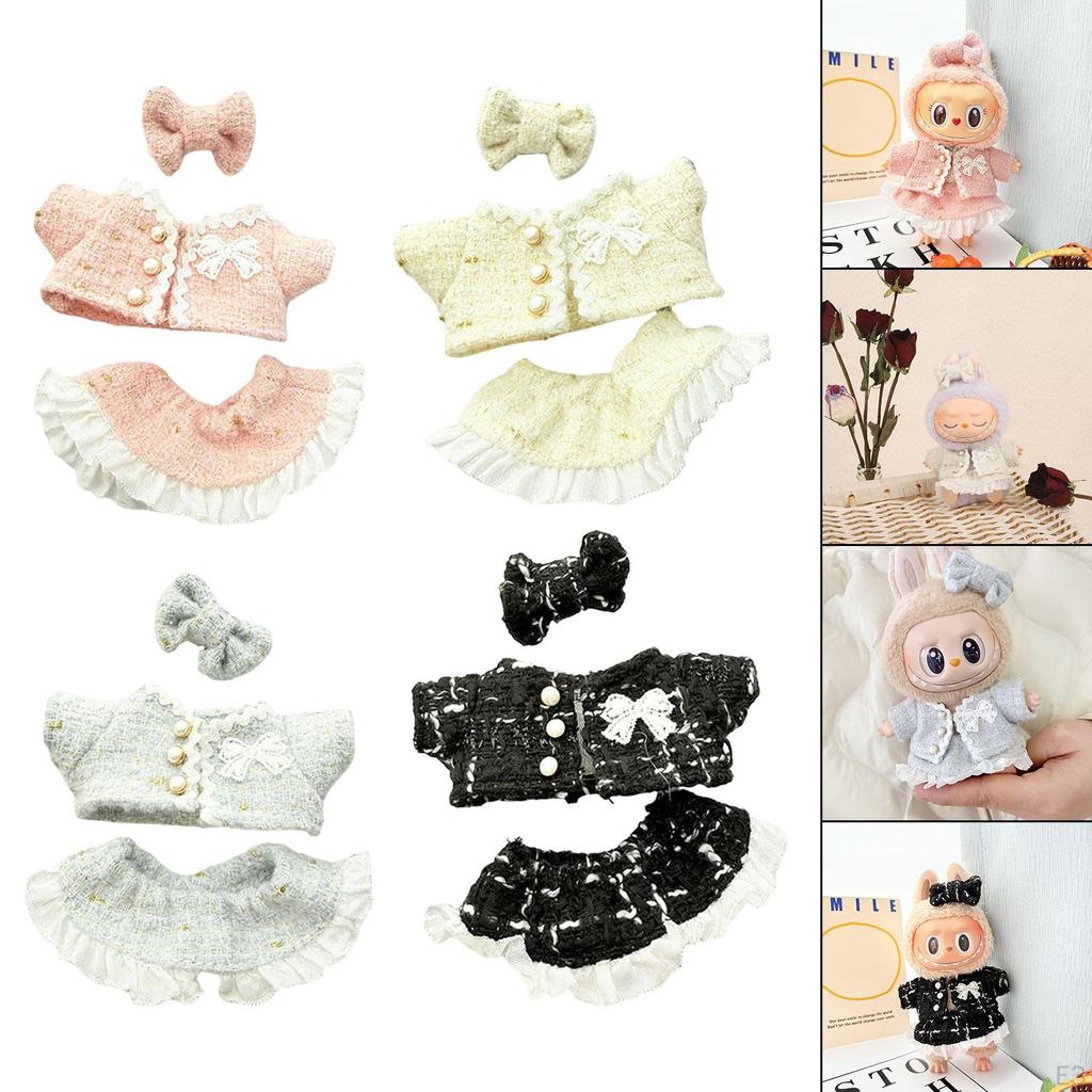 15cm or 17cm Doll Clothes Accessories with Fashion Coat Dress and Hair Accessory Costume for Party