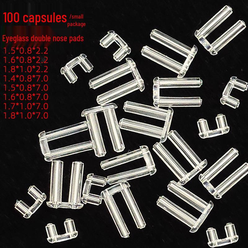 100 Pairs Double-Plug Frameless Glasses Frame with Accessories
