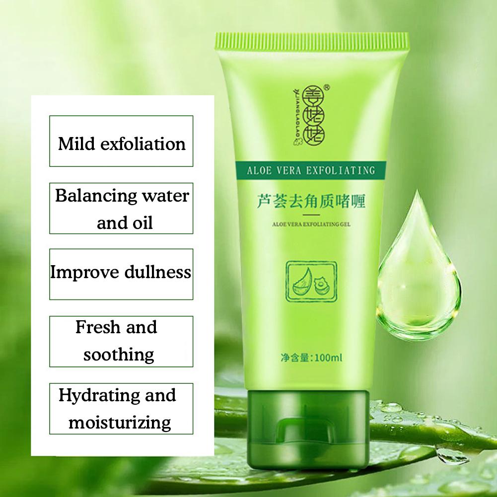Aloe Vera Exfoliating Gel Peeling Whitening Moisturizing Beauty Skin Improve Care Sunscreen Rep R1O1