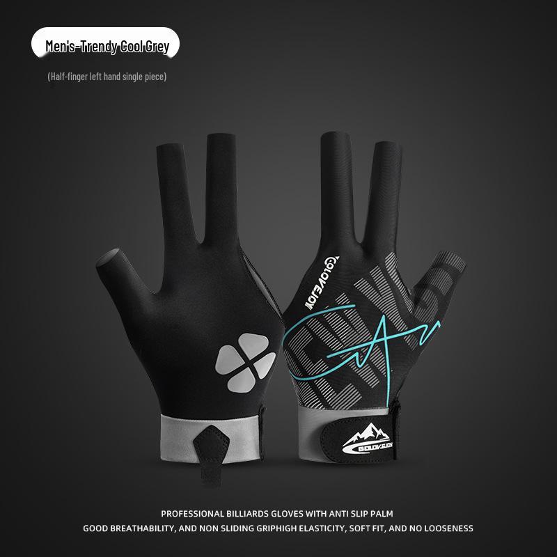 Unisex High-Elastic Anti-Slip Snooker Gloves - Fingerless, Smooth, Compression Billiards Gloves
