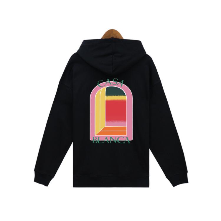 Unisex Trendy European & American Loopback Hooded Sweatshirts - Autumn/Winter, Featuring Loose Casablanca Style