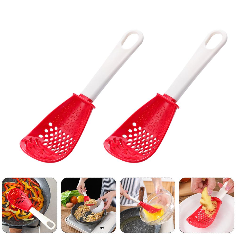 Buy 1 Set 2pcs Plastic Colanders Multipurpose Ginger Grinding Spoons