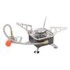 Camping Stove Folding Stable Support Wind Resistant High Efficiency Portable Gas Stove for Outdoor Hiking Black
