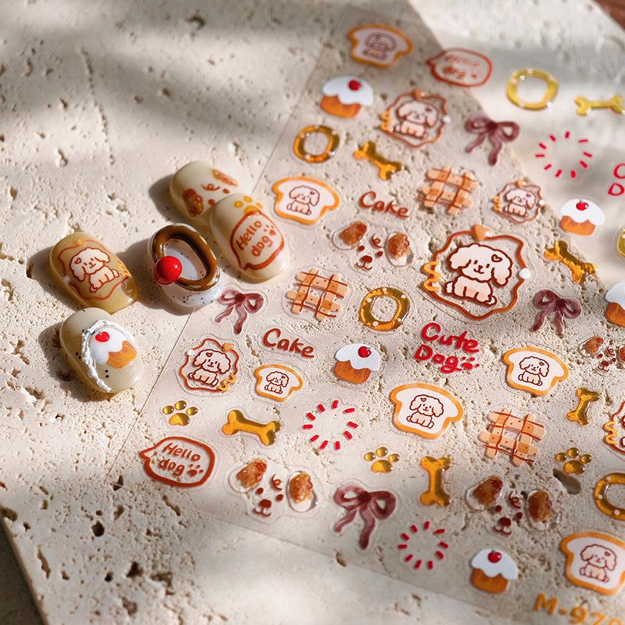 

TENSOR M-976 High-End Gold Flower Nail Stickers - Self-Adhesive, Hot Stamping Series