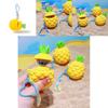 Stitched Summer Beach Series Stitch Keychain With Pineapple Silicone Charm For Travel Backpack Decor