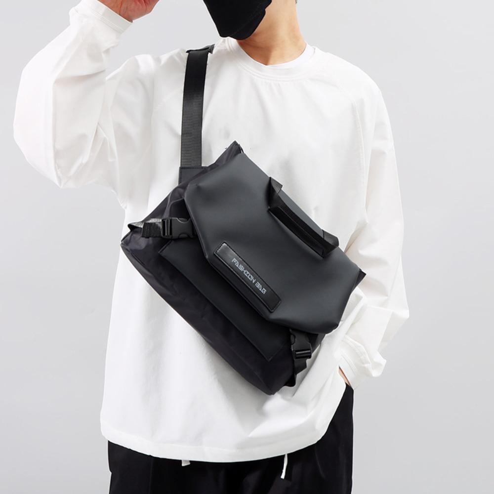 

Casual Men s Shoulder Bag Korean Oxford Cloth Bag Fashion Business Bag Unisex чёрный