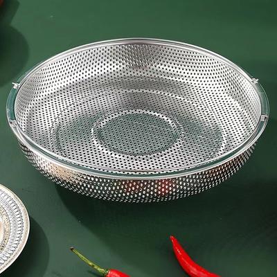 Cesta de vapor de alimentos de aço inoxidável, cesta de vapor de panela de pressão com alça, grelha de vapor, filtro de drenagem, utensílios de cozinha