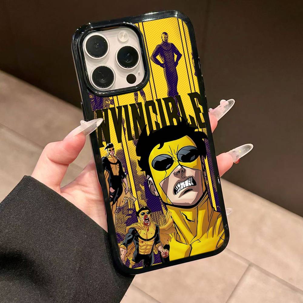 

Супергерой Неуязвимый Аниме Чехол для Телефона Для IPhone 16 Pro Max 15 14 Plus 14 13 12 11 17 PC+TPU Чехлы Задняя Крышка iPhone 12