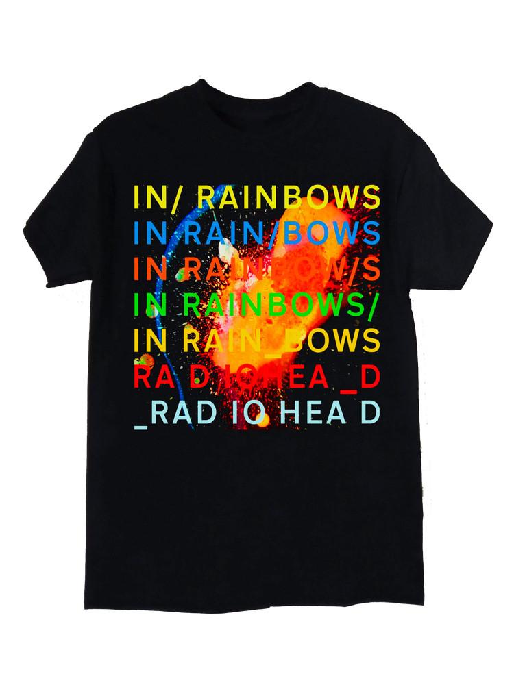 Редкая футболка Radiohead In Rainbows Подарок для фаната черная унисекс Вся футболка Унисекс Футболка XXL