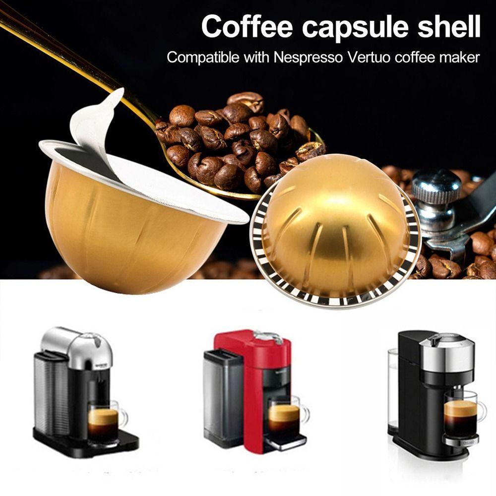 4Pcs Refillable Coffee Capsule Shell Reusable Coffee Capsule Pod  For Nespresso Vertuoline