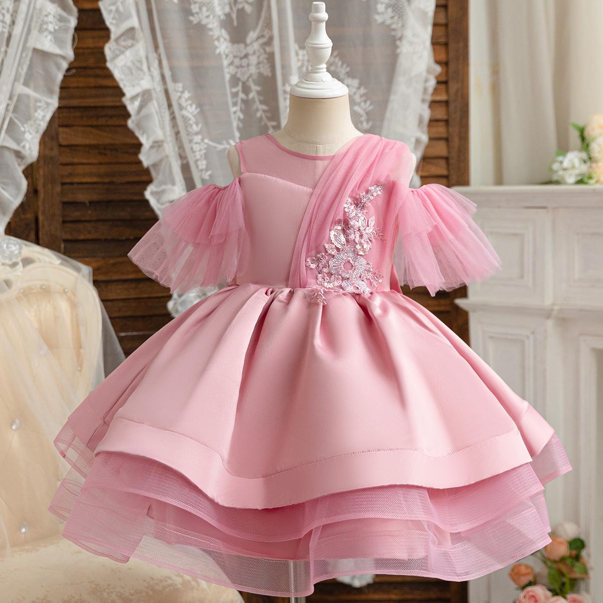 

Высококачественное платье для подиума с длинными рукавами для девочек на день рождения 100 cm