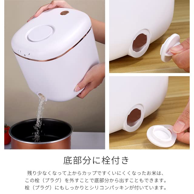 GPT Reisbehälter Reisvorratsbehälter 5kg Messbecher enthalten Versiegelt Stilvoll Schlicht Niedlich Reisbehälter Aufbewahrung Leichtgewichtiger Aufbewahrungsbehälter Kiste Innenraum