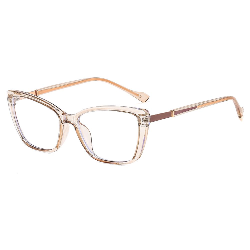 European & American Anti-Blue Light TR90 Retro Square Frame Glasses - Trendy Internet Celebrity Style.