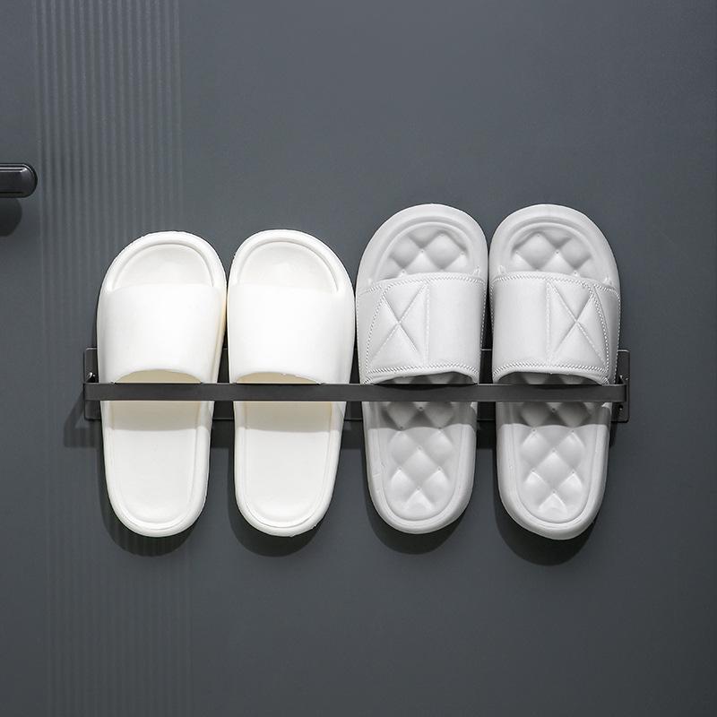 Wall-Mounted Magnetic Shoe Rack with Anti-Theft Iron Door Attachment