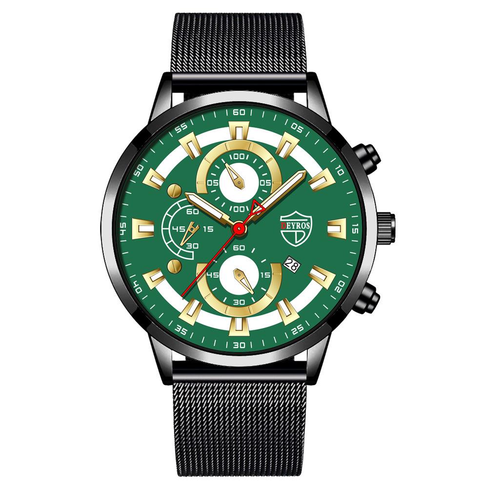 Steel Belt Watch Men'S Personality Trend Luminous Calendar Quartz Watch