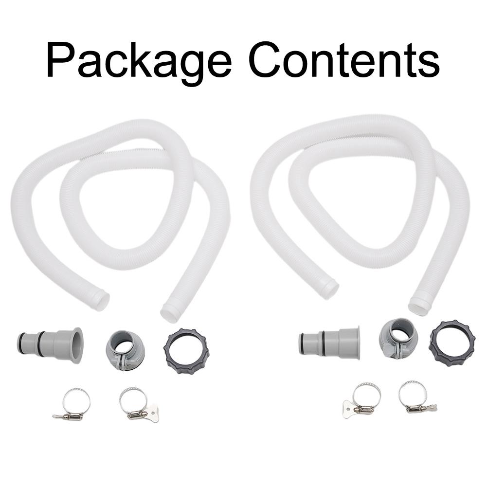 Swimming Pool Pool Filter Hose Diameter 1.5 Inch Flexible Length 59 Inch Pool Hose With Clips For Above Ground
