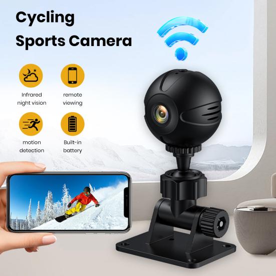 Bike Sports Camera Video Recorder 1080P Night Vision Loop Recording Wireless WiFi