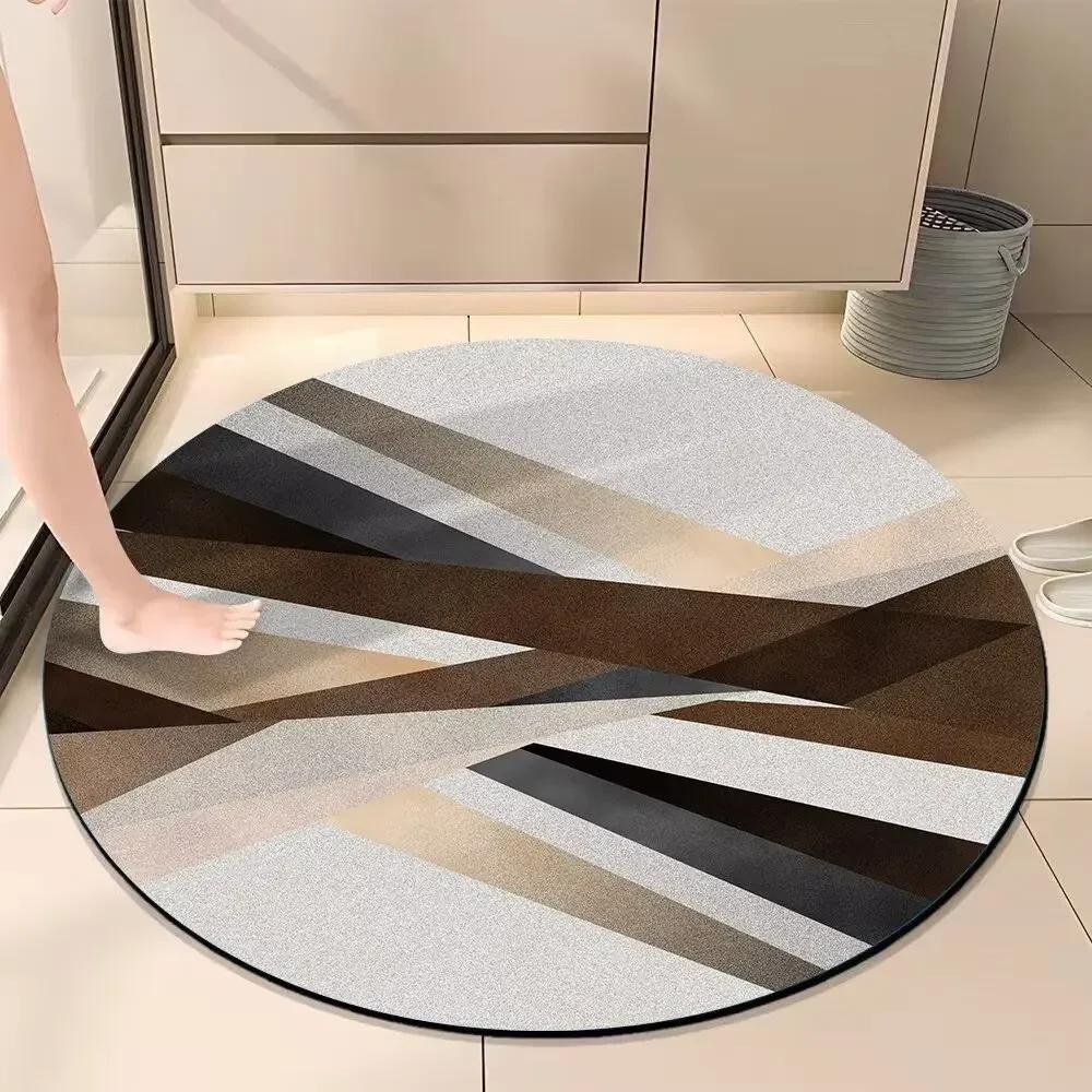 Nordic Light Luxury Round Carpets Modern Living Room Decoration Rugs Large Area Bedroom Decor Bedside Carpet Washroom Floor Mat