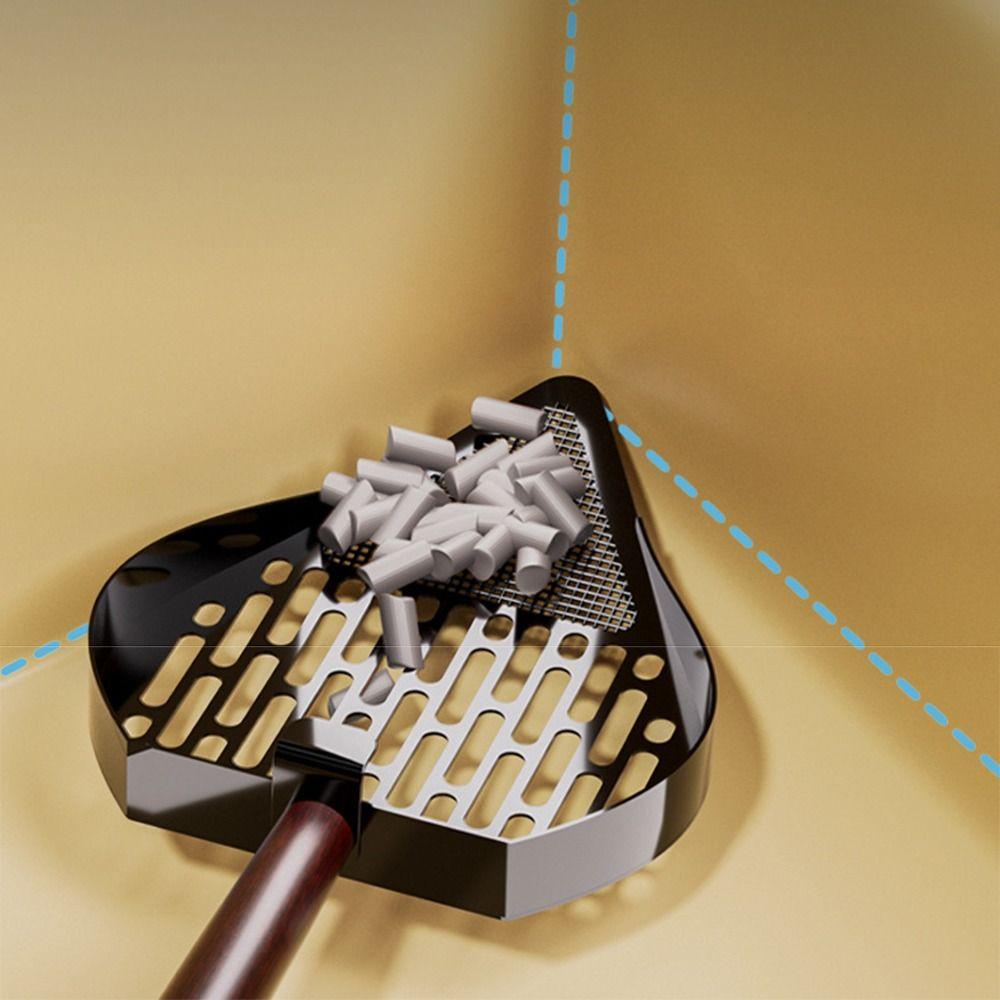Wood Handle Cat Litter Scoop Stainless Steel Waste Removal Sifting Tool Cat Litter Box