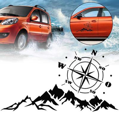 Autos Autoteile Aufkleber Reflektierende Ornamente Aufkleber SUV Offroad Kompass Auto-Styling Berge
