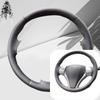 Hand Stitched Black Leather Perforated Steering Wheel Cover For Nissan Teana, X - Trail, Tiida, Qashqai, Kicks, Terra And Navara