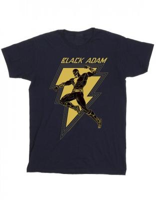 Mens Black Adam Golden Bolt Chest T-Shirt