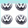 Volkswagen Hub Cover 2.6in High Gloss Finish Strong Abs Plastic Perfect Replacement For Lost Badges