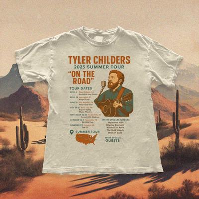New Tyler Childers Tour 2025 Gift For Fan S To 5XL Sand T-shirt MD815 Unisex T-Shirt